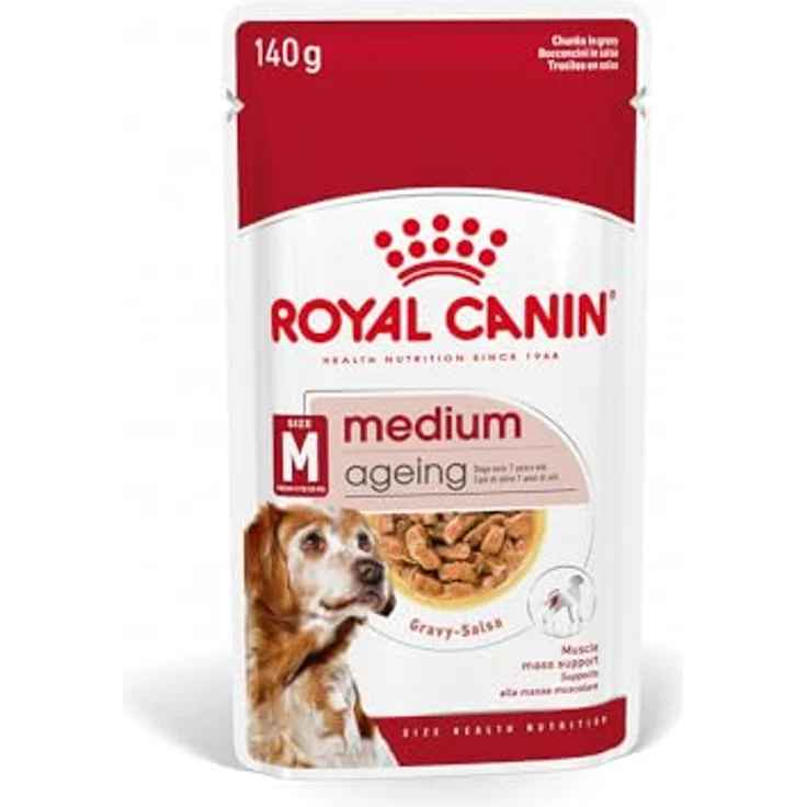Royal Canin SHN Medium Ageing Gravy, Hunde-Nassfutter für mittelgroße Senior Hunde (11-25 kg), 10x140g – Bild 2