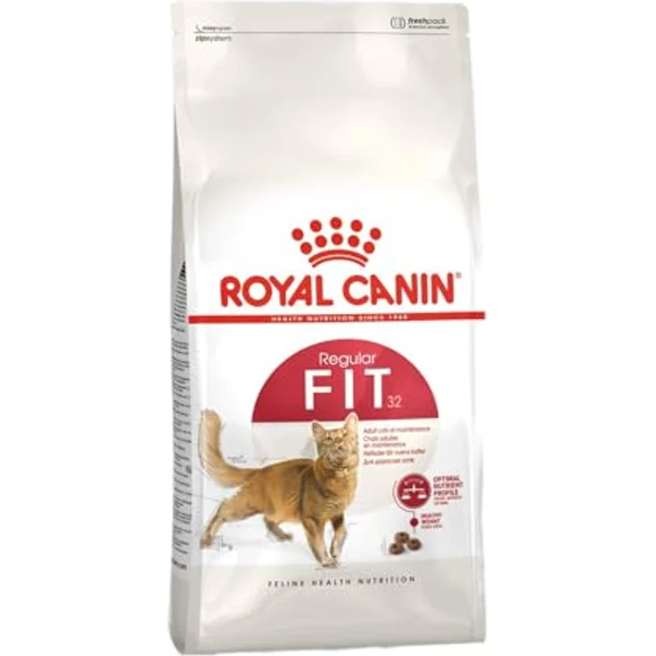 Royal Canin FIT 32 Regular, Katzen-Trockenfutter für aktive Katzen, Doppelpack 2 x 400 g, reduziert Fellballenbildung – Bild 2