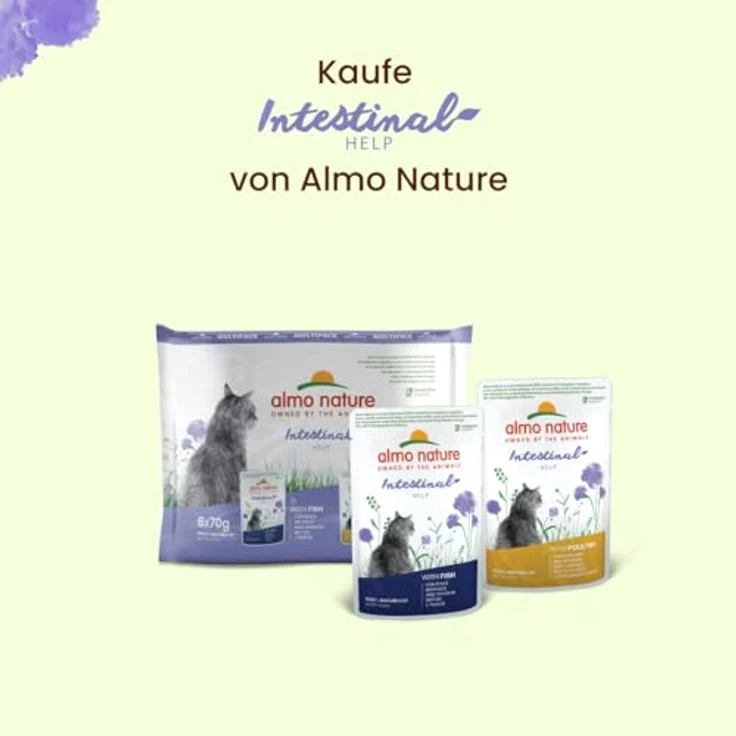 Almo Nature Functional Intestinal Help, Nassfutter für reife Katzen mit empfindlichem Darm, Fisch, Unterstützung für das Mikrobiom, 70 g (Packung mit 30) – Bild 5