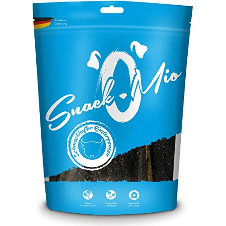SnackOMio Premium Hundesnack, getreidefreier Rinderpansen, luftgetrocknet, 350g – Bild 1