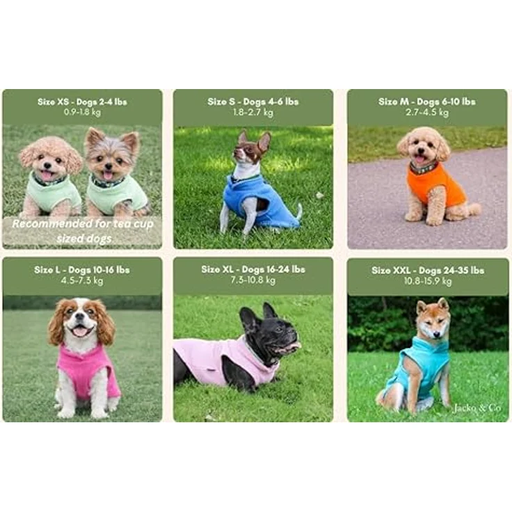 Jacko & Co Fleece-Weste mit Leinenring – weich, leicht, atmungsaktiv für kleine Hunde und Katzen, türkis, Größe XS (0,9-1,8 kg) – Bild 4