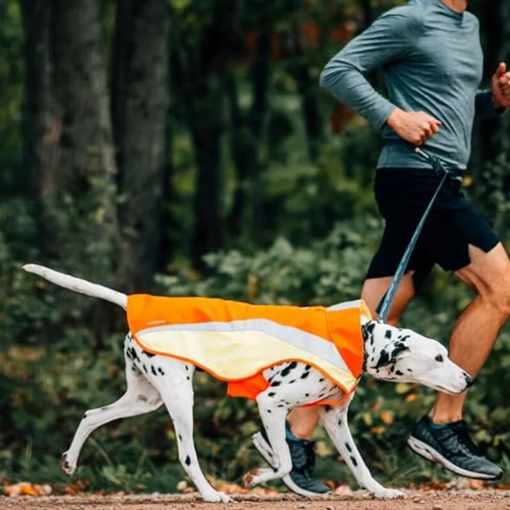 Ruffwear Hundejacke LUMENGLOW™ HI-VIS DOG JACKET 0577-850, Blaze Orange, Reflektierende Seitenteile – Bild 8