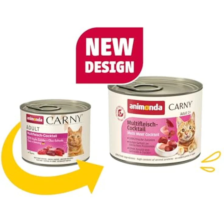 animonda Carny Adult Kräftige Variation, Katzennassfutter mit 100 % frischen, fleischlichen Zutaten, ohne Getreide und Zucker, 12 x 200 g – Bild 2