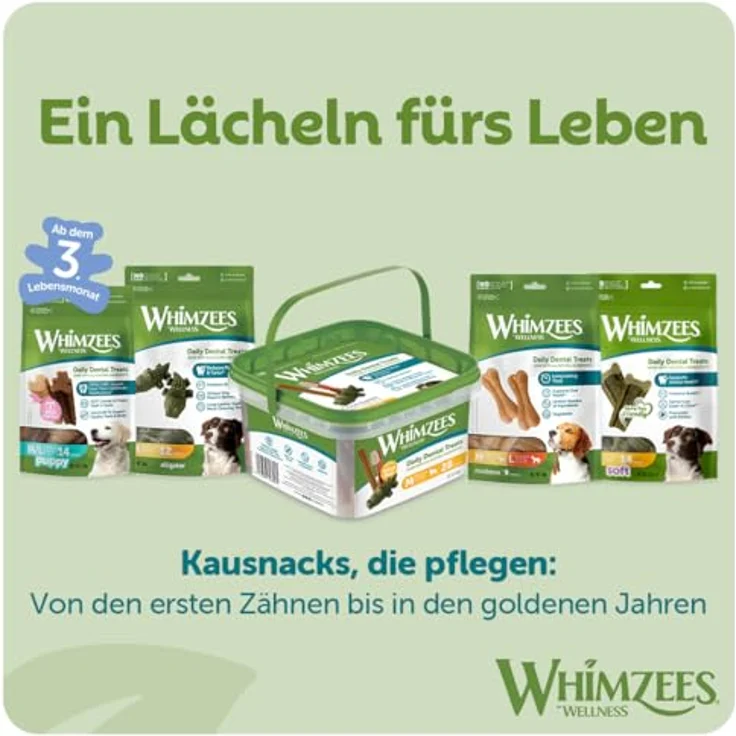 Whimzees Snack Alligator M, 12x30g, glutenfreier Hundesnack für Training und Belohnung – Bild 7