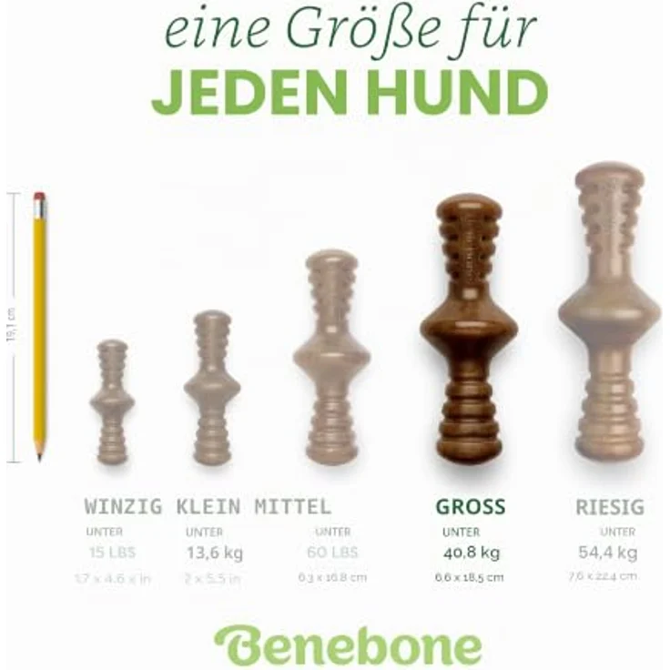 Benebone Zaggler Rollendes Kauspielzeug für Hunde, echter Speckgeschmack, Größe Large, strapazierfähiges Nylon – Bild 4