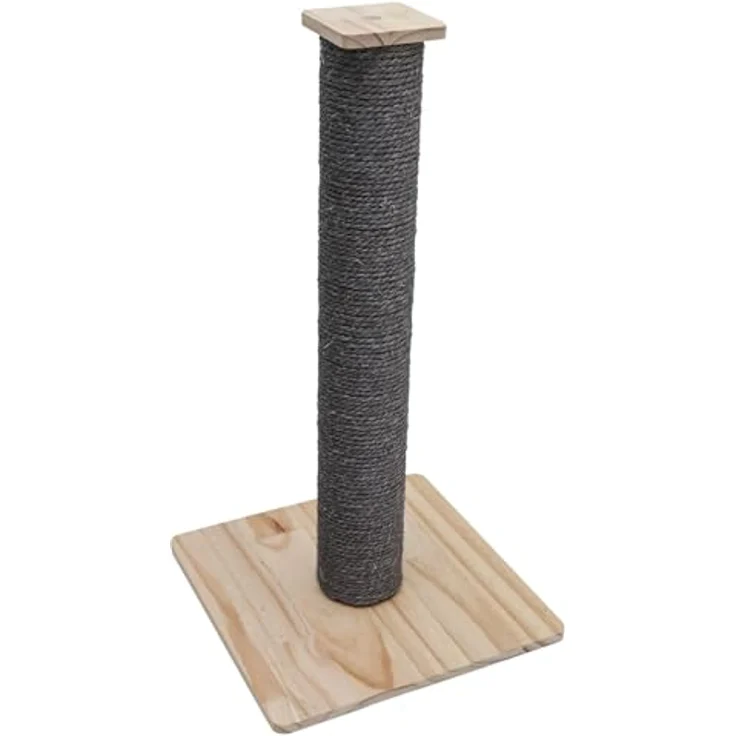Eyepower Luca, 62cm Sisal Kratzsäule für Katzen mit stabiler Bambus Bodenplatte, ideal für kleine Räume – Bild 6