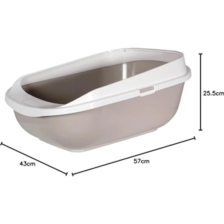 Karlie Katzentoilette mit Rand 57x43x25,5 cm, grau – Bild 6