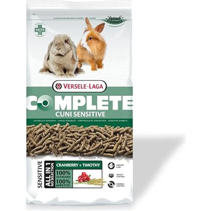 Versele-Laga Complete Cuni Sensitive, leicht verdauliches extrudiertes Alleinfutter für empfindliche Kaninchen, 1,75kg – Bild 4