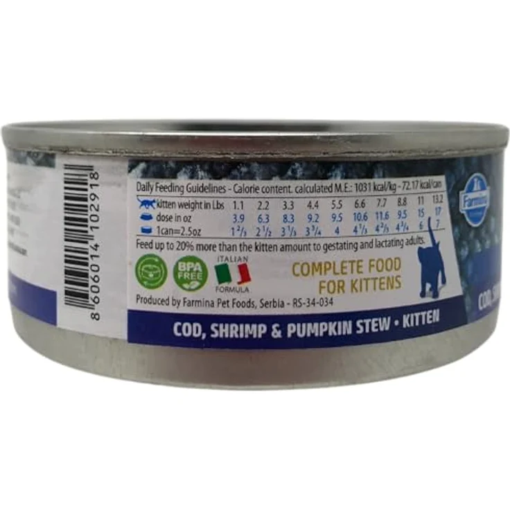 Farmina N&D Ocean Kitten Pastete Katzenfutter, Nassfutter mit Thunfisch, Kabeljau, Garnelen und Kürbis, 70 g, reich an Vitaminen und natürlichen Antioxidantien, ohne Mais – Bild 3