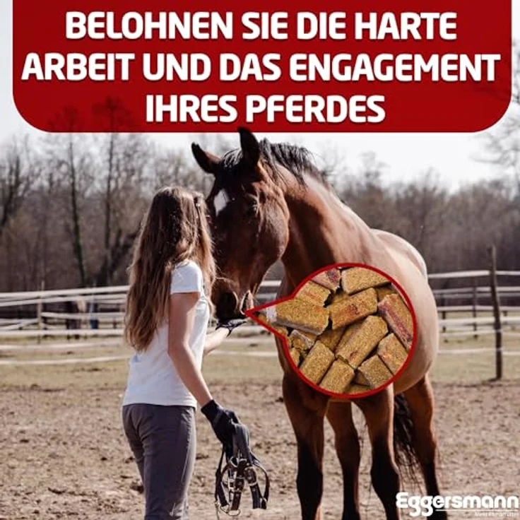 Eggersmann Mein Pferdefutter Lecker Bricks, 1kg Pferde-Leckerlis mit natürlichem Früchte-Gemüse-Geschmack, ideal als Belohnung für Pferde & Ponys, deutsches Pferde-Zubehör – Bild 3