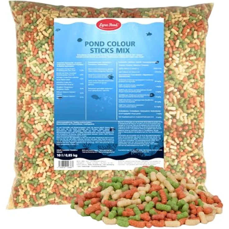Lyra Pond® 10 L Pond Colour Sticks Koi Mix, artgerechtes Fischfutter mit farbkräftigenden Inhaltsstoffen – Bild 1