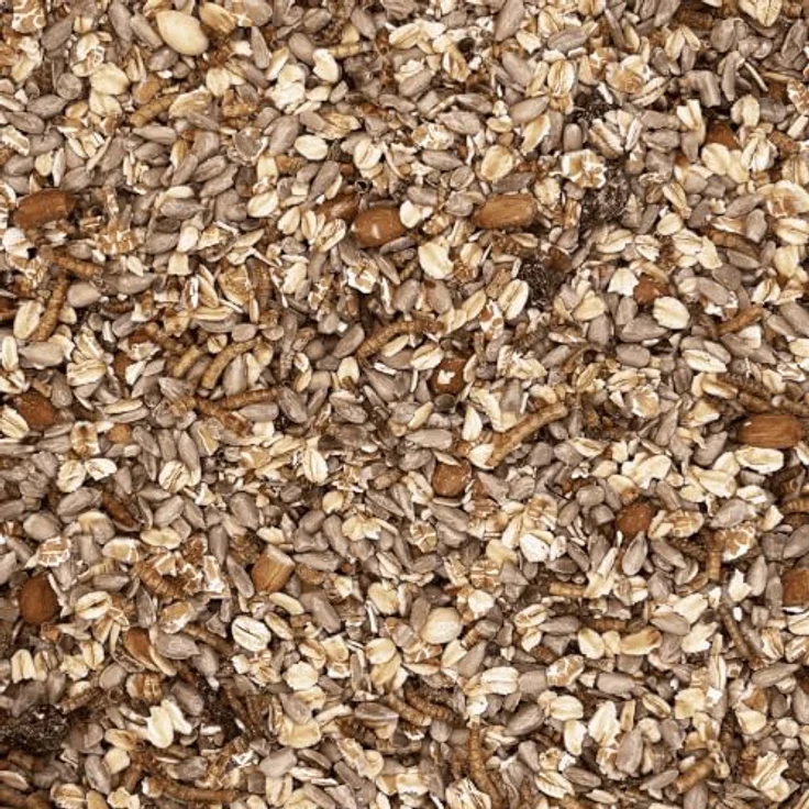 Orni Wildvogelfutter mit Mehlwürmern Deluxe, nährstoffreiche Mischung für Amseln, Meisen und Rotkehlchen, 5kg – Bild 3