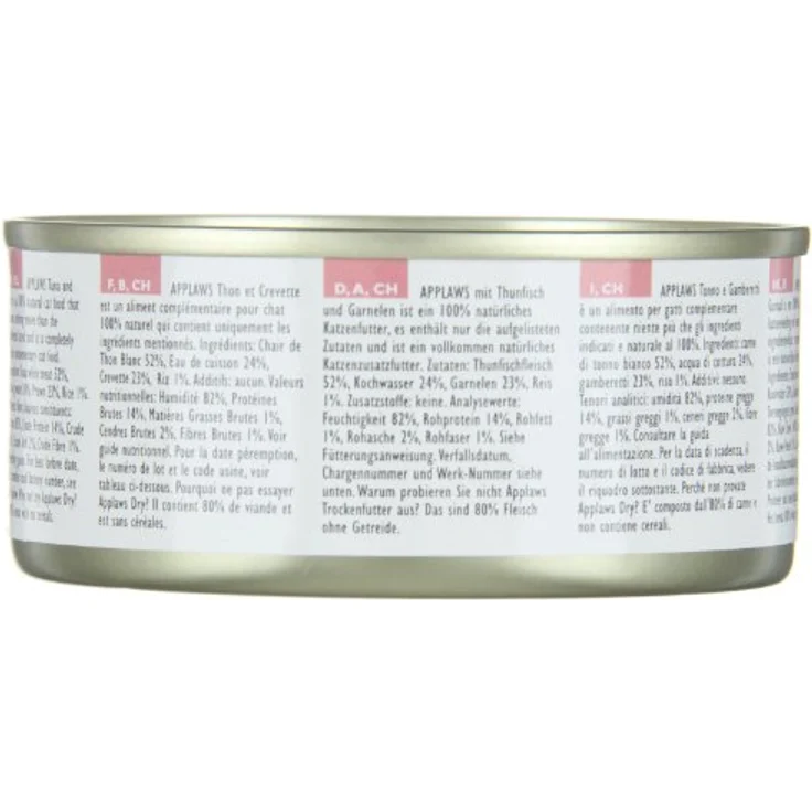 Applaws Sparpaket in Brühe 24 x 156 g, Katzen-Nassfutter mit Thunfisch und Garnele, 100% natürliche Zutaten, glutenfrei, hoher Fleischanteil – Bild 2