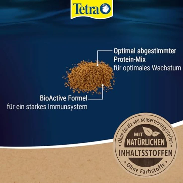 Tetra TetraMin Mini Granules, langsam absinkendes Fischfutter für kleine Zierfische, 100 ml Dose mit vitalisierenden Nährstoffen – Bild 3