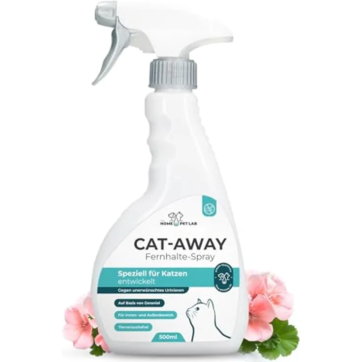 The Home Pet Lab Katzenabwehrspray Cat-Away, 500 ml, effektives Fernhaltespray auf Geraniol-Basis für Innen und Außen