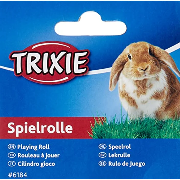 TRIXIE Tier-Beschäftigungsspielzeug Spielrolle, Holz, Maße: ø 5 x 7 cm, für Kleintiere wie z.B. Meerschweinchen, Kaninchen – Bild 4