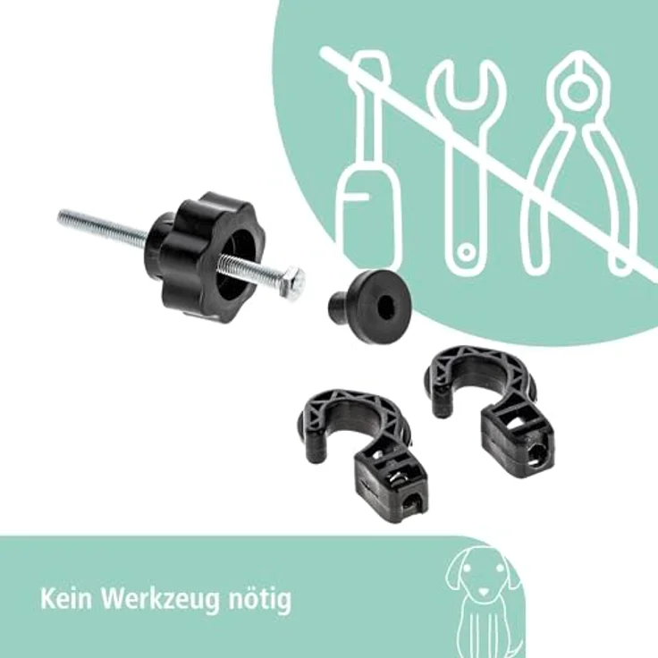 Kerbl Pet Autoschutzgitter, Kofferraum-Trenngitter aus Metall, verstellbare Breite 96-145 cm, schwarz, für sicheren Hundetransport – Bild 5