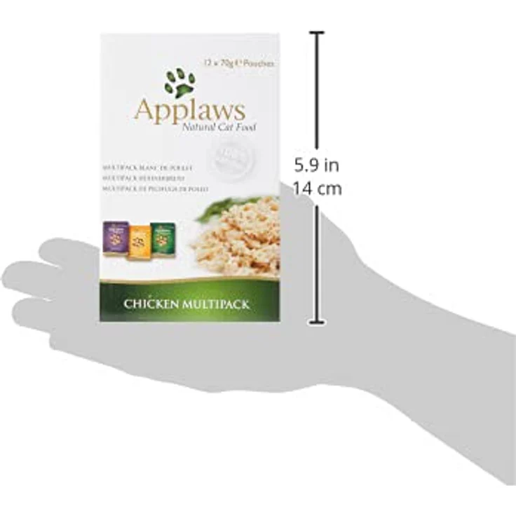 Applaws Premium Natural Cat Food Nassfutter, Hühnerauswahl in Brühe, 100% natürlich, 12 x 70g Portionsbeutel – Bild 3