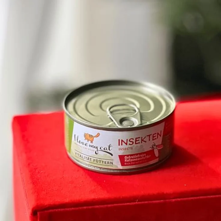 I love my cat NATURAL CAT FOOD, Getreidefreies Nassfutter für Katzen mit 60% Insektenanteil, 100 g x 6, geeignet für nierenkranke und diabetische Katzen – Bild 5