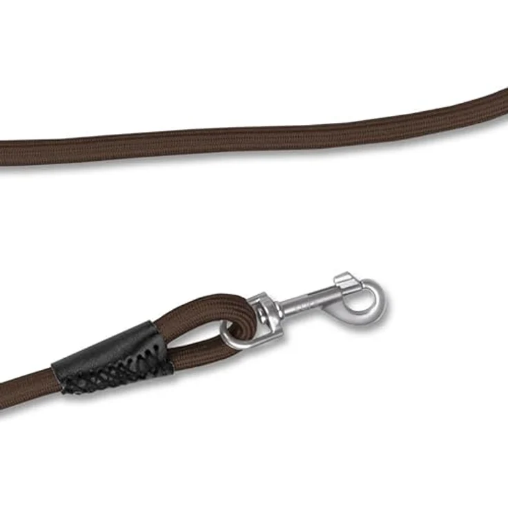 Curli Vario Comfort Leash Brown S, stufenlos einstellbare Hundeleine mit VARIO-LOCK-Buckle, 2 Meter, shock-absorbing Nylonseil – Bild 2