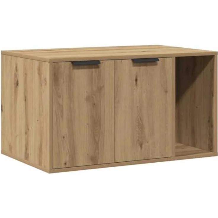 vidaXL Katzentoilette, Katzenklo Artisan-Eiche 80x50x45 cm Holzwerkstoff, verstecktes Design, vielseitig einsetzbar – Bild 2
