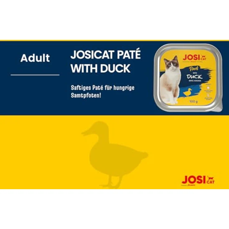 JosiCat Paté mit Ente (32 x 100 g) | Premium Nassfutter für ausgewachsene Katzen | getreidefrei | mit Vitaminen D3 & E | Made in Germany – Bild 3