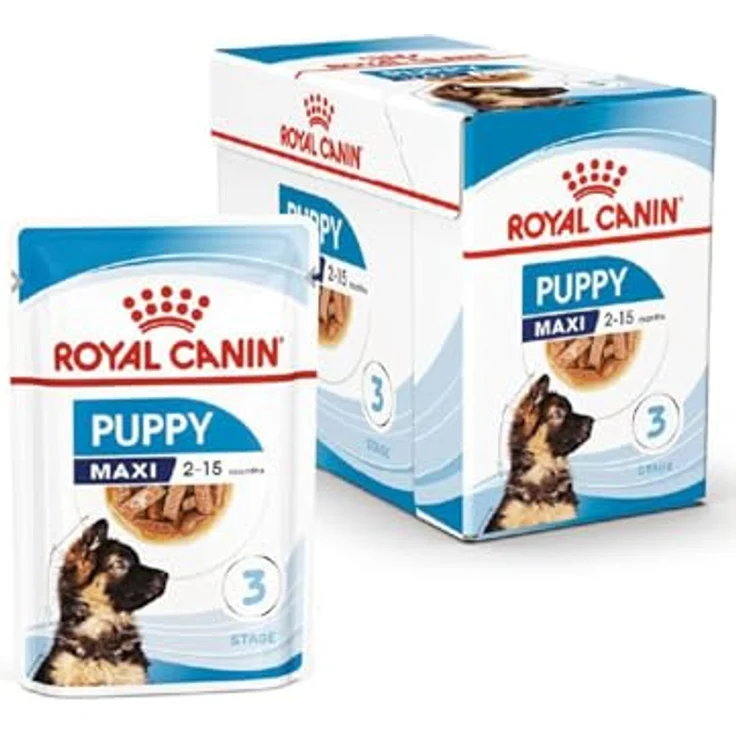Royal Canin MAXI PUPPY, Nassfutter für große Hunde, Alleinfuttermittel, 10x140g, für Welpen bis 15 Monate – Bild 1