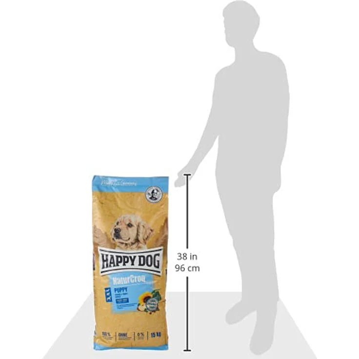 Happy Dog NaturCroq Puppy, Trockenfutter für Welpen, 15 kg, artgerechte Rezeptur mit heimischen Kräutern – Bild 3