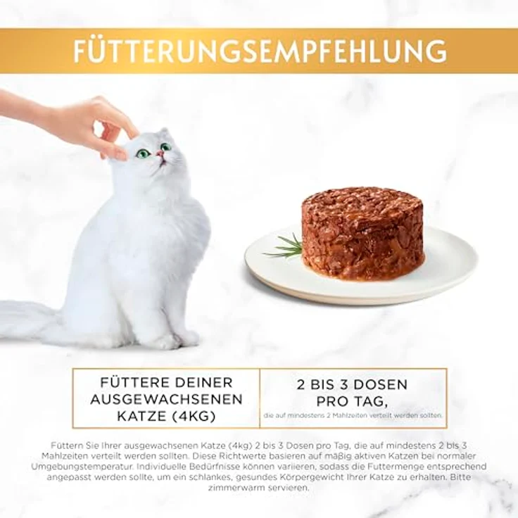Gourmet Gold Raffiniertes Ragout Katzenfutter nass, Sorten-Mix mit Rind, Huhn, Lachs & Thunfisch, 96er Pack (96 x 85g) – Bild 4