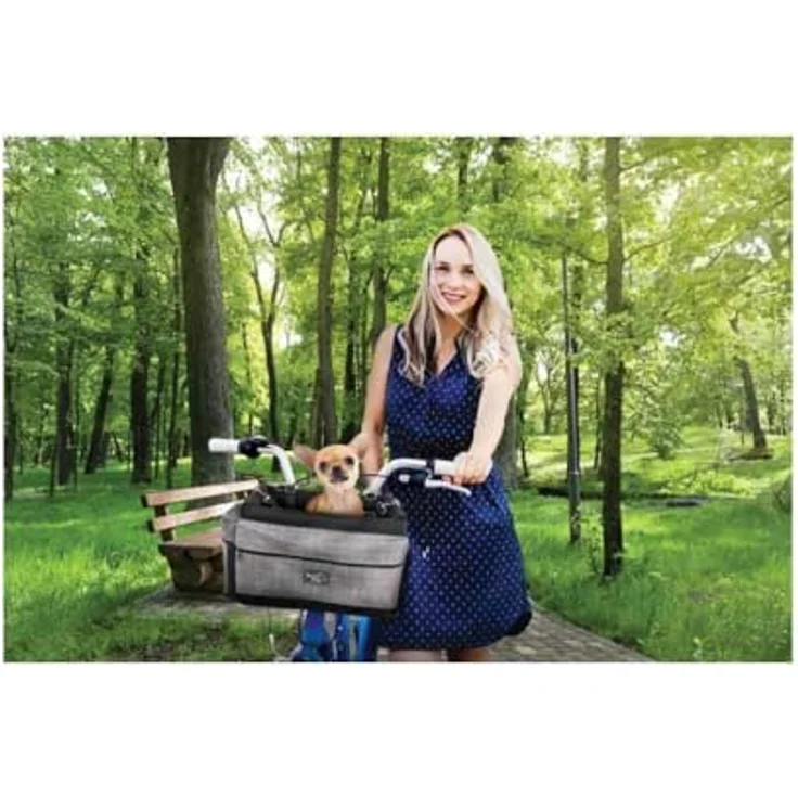 afp Tiertransporttasche New Travel Dog - Bicycle Delux Bag - With Connector, Aluminiumrahmen, bis 8 kg, blau – Bild 8