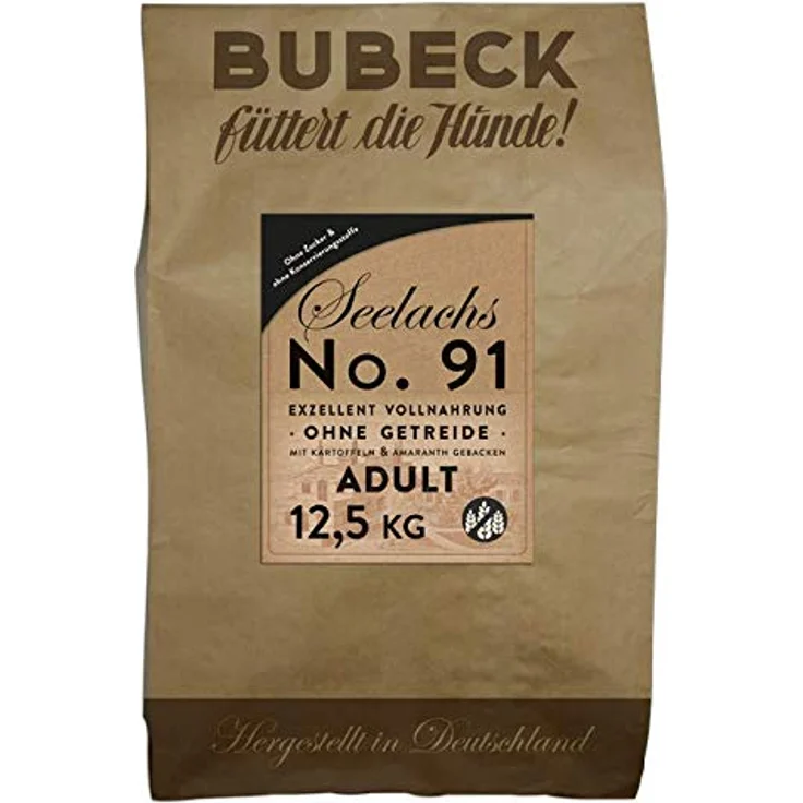 Bubeck Trockenfutter mit Seelachs, getreidefrei für Hunde, gebacken im Steinofen, 53% Seelachsanteil – Bild 1