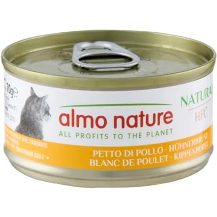 Almo Nature HFC Natural, Nassfutter für ausgewachsene Katzen, Hühnerbrust, Human Grade, glutenfrei, Monoprotein, 6 x 70g – Bild 2