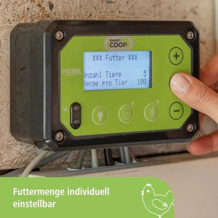Kerbl Hobbyfarming SmartCoop Futterdosierer mit Füllstandssensor, automatisiert, Kunststoff, für Hühner, Made in Germany – Bild 4