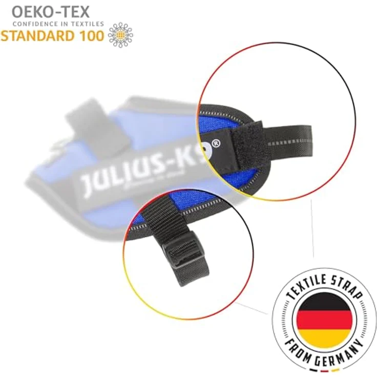 Julius-K9 Hunde-Geschirr IDC Powergeschirr schwarz, atmungsaktives Innenfutter, verstellbar, reflektierend, fluoreszierender Schriftzug – Bild 9