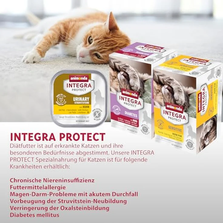 animonda INTEGRA PROTECT Diabetes mit Rind, Katzen-Nassfutter ohne Konservierungsmittel, 6x100g – Bild 5