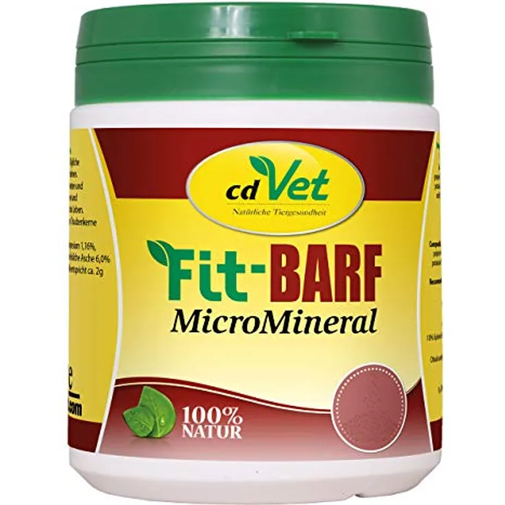 cdVet Fit-BARF Micromineral, 500 g Mineralstoff- und Vitaminkomplex für Hunde und Katzen, 100% natürliche Zutaten