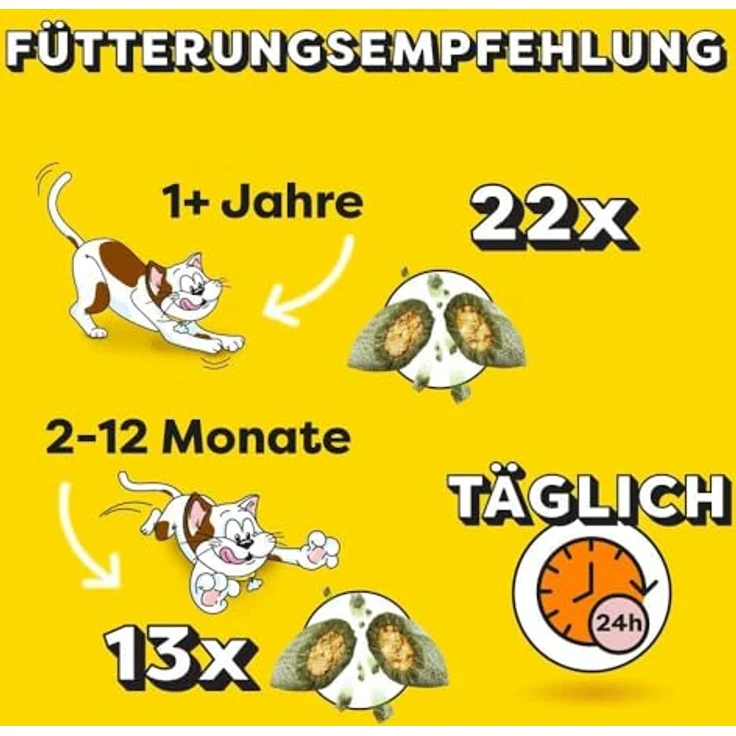Dreamies Shake UPS Multivitamins Geflügel Picknick, Katzenleckerlis mit 2 kcal pro Stück, 660g (12 Beutel) – Bild 5