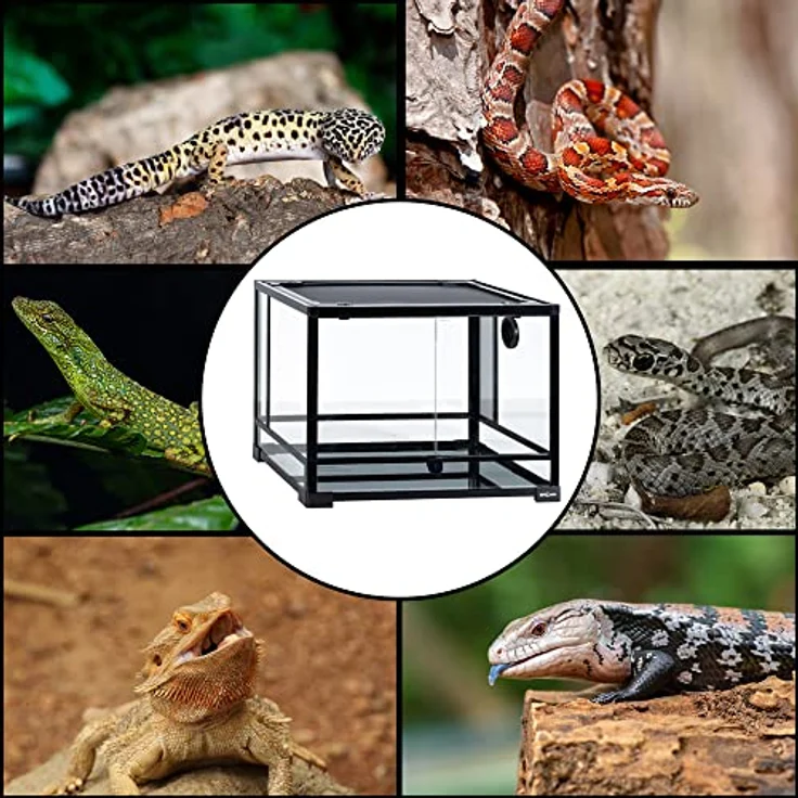 ReptiZoo Glasterrarium 60x45x45cm, zerlegbar mit Schwenktüre und einzigartiger Ventilation, verschickbar RK0107 – Bild 9