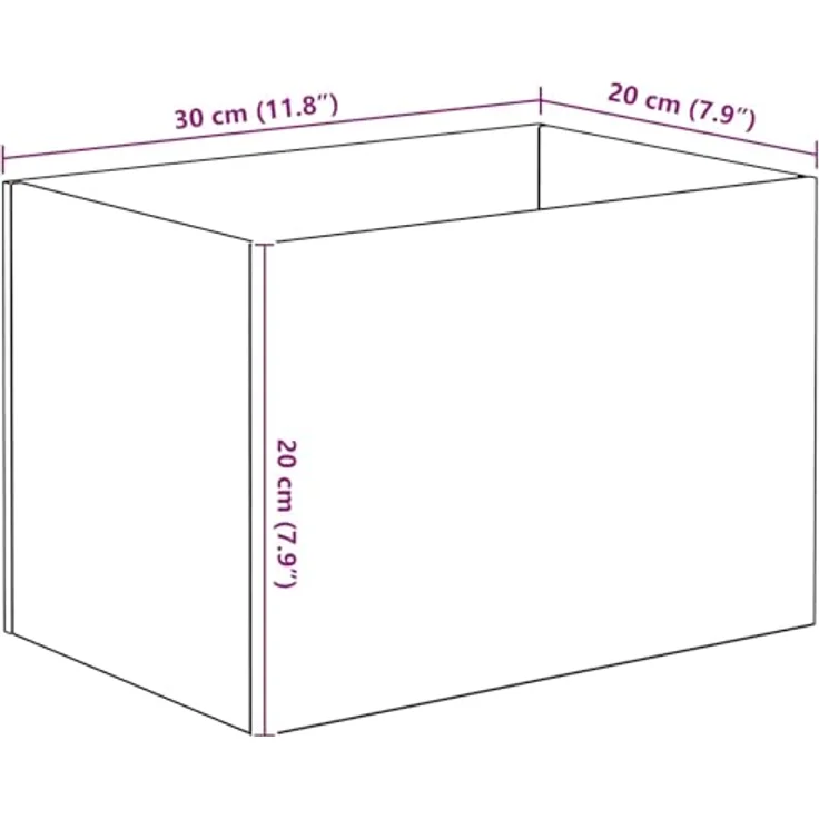 vidaXL Aquarium mit Speicher, 30 x 20 x 20 cm, modernes rechteckiges Design aus transparentem Glas, pflegeleicht und stoßfest – Bild 3
