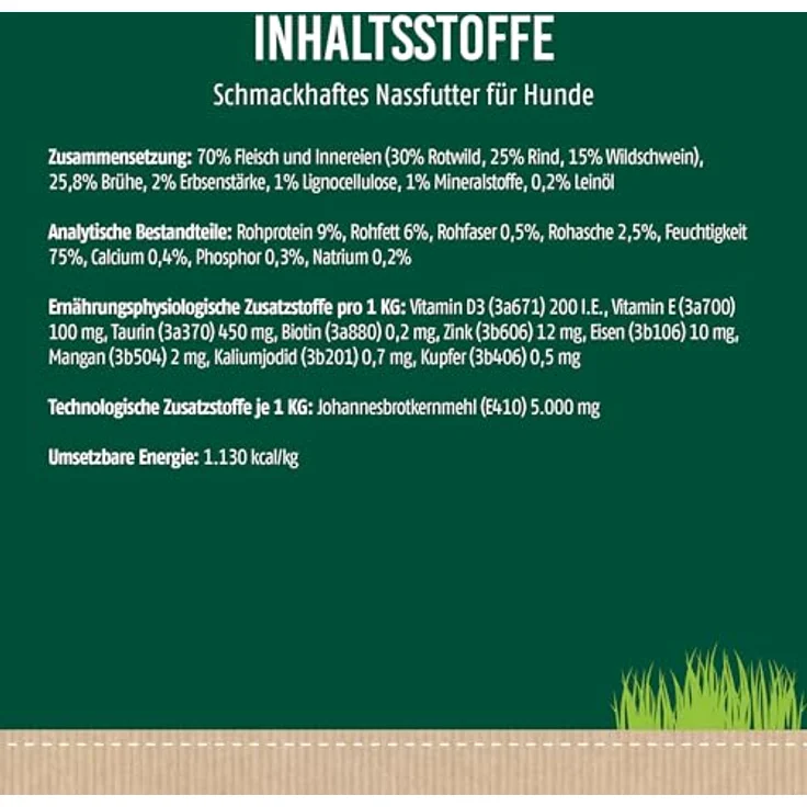 Christopherus Fleischmix mit Wild, Getreidefreies Nassfutter für Hunde, 6 x 400 g Dosen – Bild 5