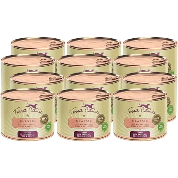 Terra Canis Pute, Brokkoli, Birne & Kartoffel - Classic Nassfutter, 12x200g, 100% Lebensmittelqualität, allergen- & getreidearm, glutenfrei – Bild 1