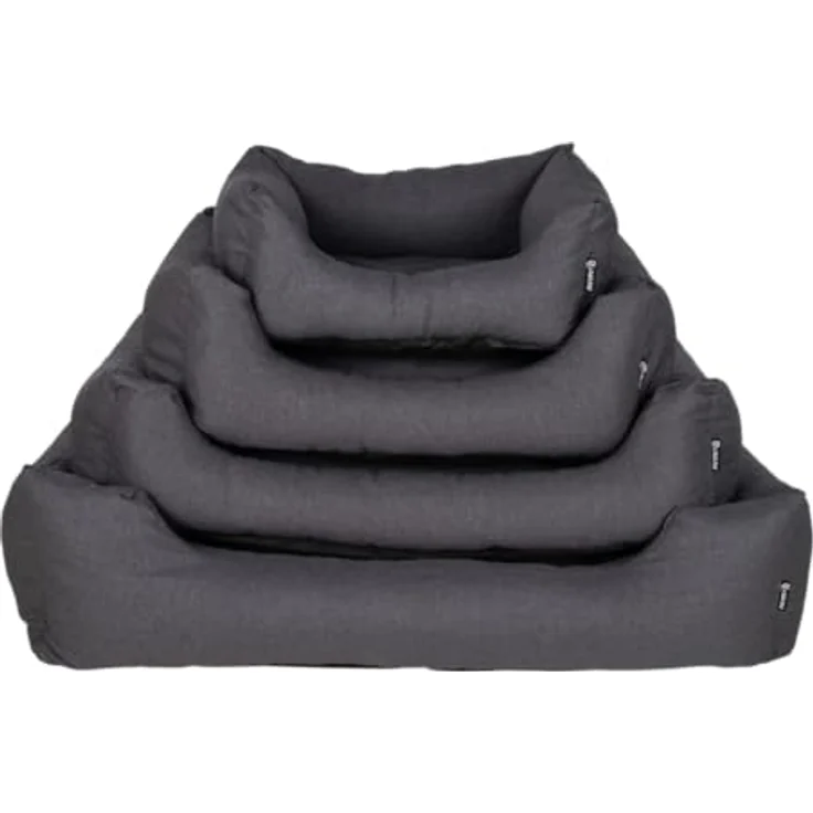 District 70 Classic Box Bett, anthrazitgrau, aus strapazierfähigem Polyestergewebe, M, 80 x 60 cm, abnehmbarer, maschinenwaschbarer Bezug, niedriger Rand für leichten Zugang. – Bild 1