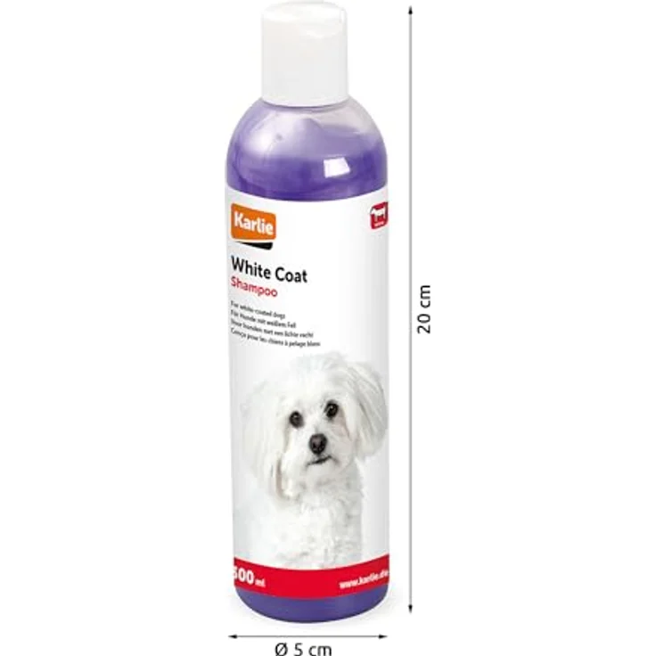 Karlie Shampoo für weißes Fell, Hundeshampoo mit Rückgabe von Helligkeit und Glanz, 300 ml – Bild 3