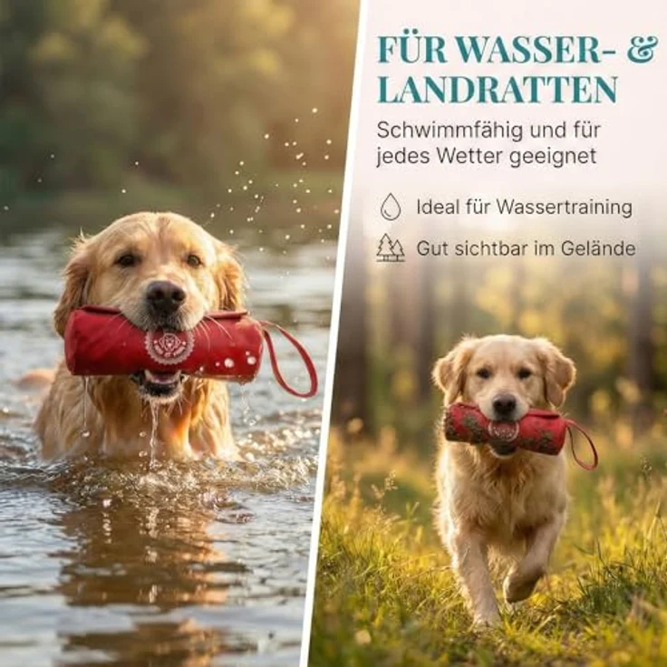 HUND IST KÖNIG Futterdummy für Hunde, Apportierbeutel mit 0,7L Fassungsvermögen, wasserabweisend, inklusive Trainings-eBook – Bild 5