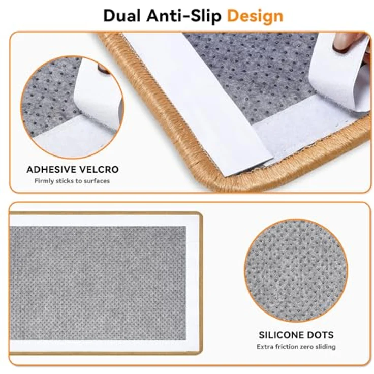 Gimars Sisal Kratzmatte 2er Set, 60x40cm, rutschfest & selbstklebend, Kratzschutz für Sofa und Wand, beige – Bild 5