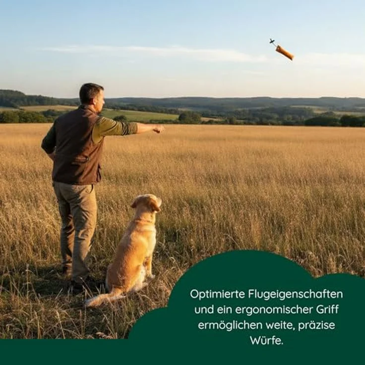 Romneys Standard-Dummy 500g Hundeapportel - Extrem robust, schwimmfähig und mit ergonomischem Wurfgriff (Orange) – Bild 2