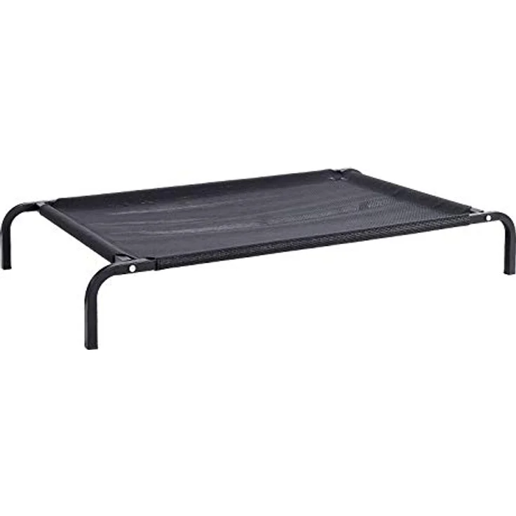 lionto Hundebett aus Textilene-Stoff, (L) 100 x 76 cm, schwarz, belastbar bis 70 kg – Bild 4