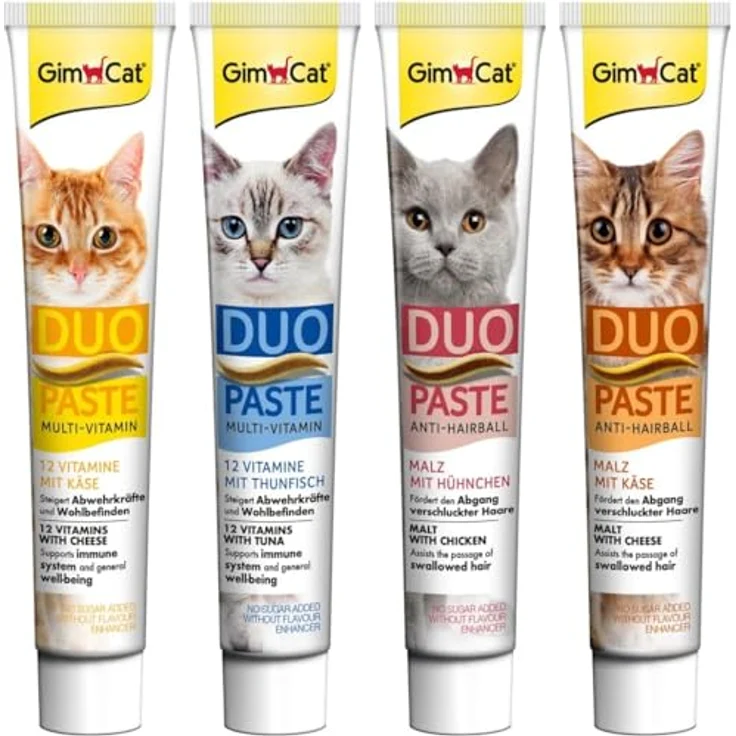 GimCat DUO Paste Anti-Hairball Malz mit Käse, 50g - fördert den natürlichen Abgang verschluckter Haare – Bild 8