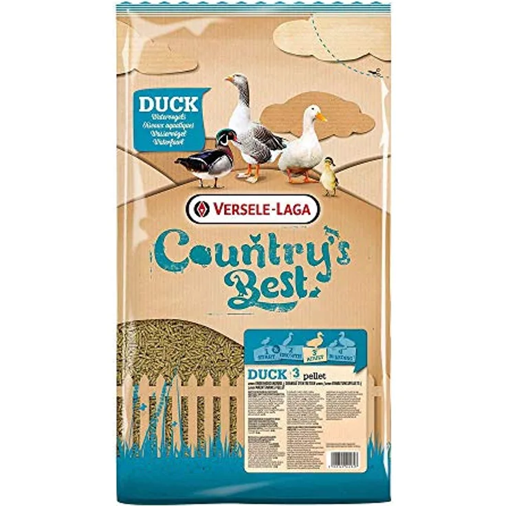 Versele-Laga Country's Best Duck 3 Pellet, Geflügelfutter für Enten, 5 kg