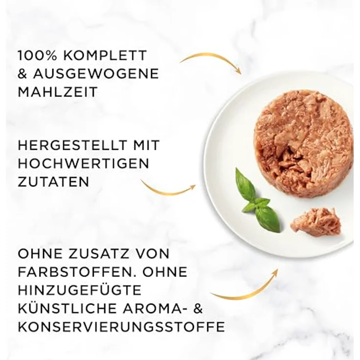 Gourmet Gold Raffiniertes Ragout Katzenfutter nass, Sorten-Mix mit Rind, Huhn, Lachs & Thunfisch, 96er Pack (96 x 85g) – Bild 3